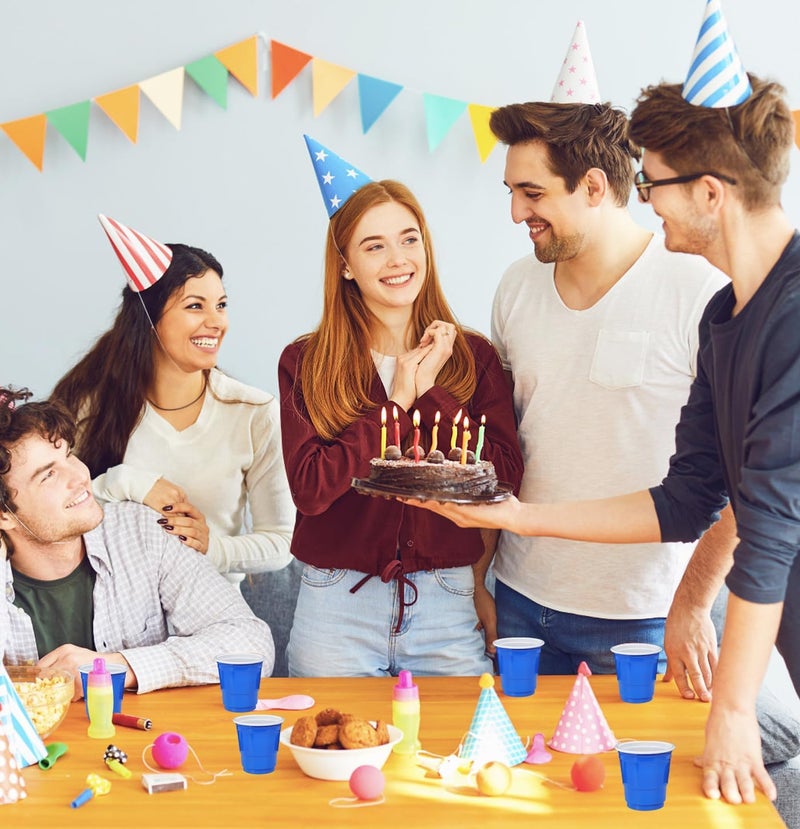 MUNILAIL 100 Pack 2 oz Plastic Shot Cups Disposable Shot Glasses Navy blue Shot Cups for Party Wedding Wine Beer Shooting Games Mini Shot Cups - Image 5